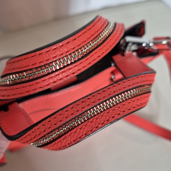 Rebecca Minkoff Leather Mini Blair Tote Crossbody Handbag in Poppy  *No Fringe - Picture 10 of 16